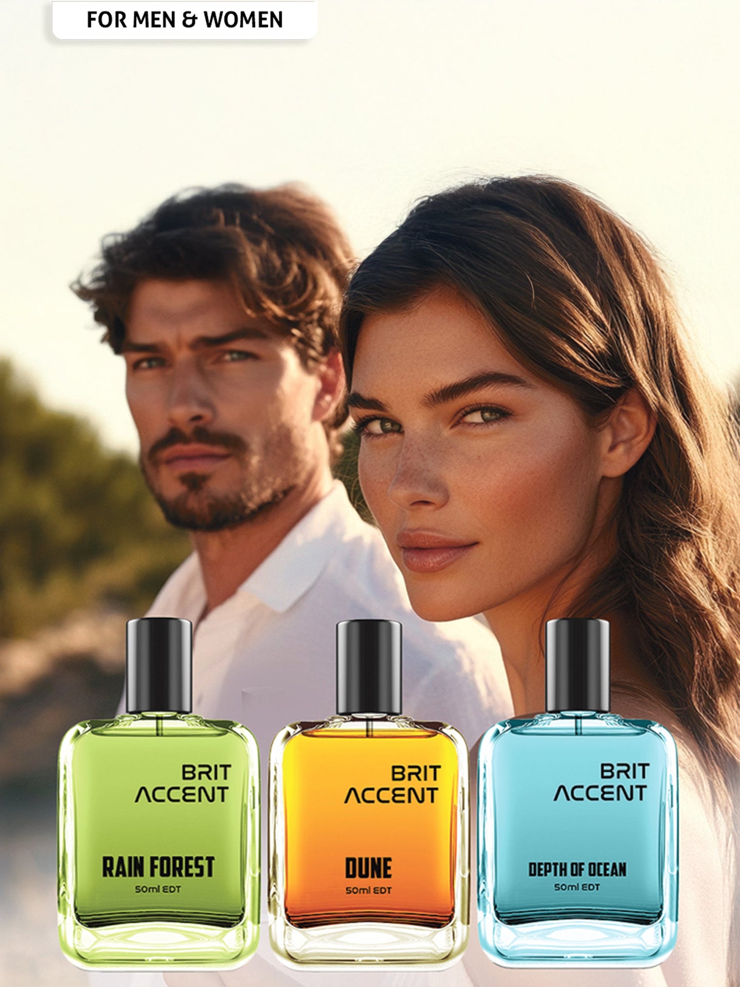 Premium Perfume Combo Pack - Depth Of Ocean + Rain Forest + Dune