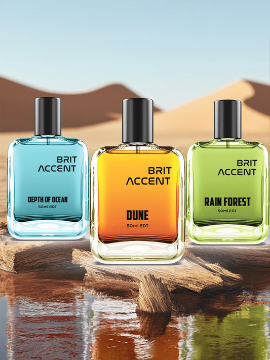 Premium Perfume Combo Pack - Depth Of Ocean + Rain Forest + Dune